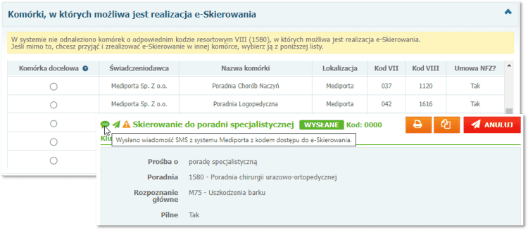 Moduł realizacji i wystawiania e-Skierowań