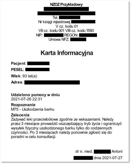 Przykładowy dokument w postaci elektronicznej (plik PDF) – karta informacyjna