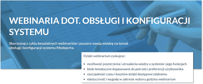 Bezpłatne webinaria dla klientów Mediporty