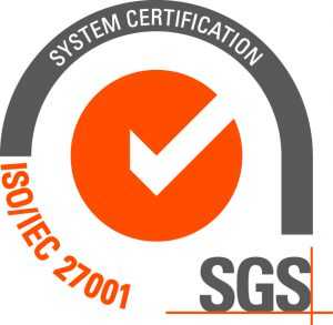 Systemowy znak certyfikacji SGS (ISO/IEC 27001)