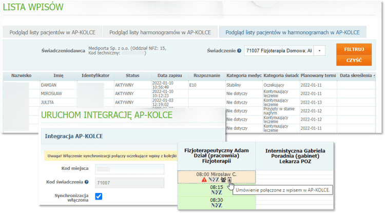 Moduł AP-KOLCE (Kolejki Centralne)