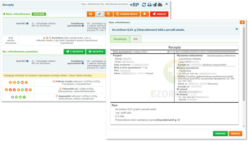 Wystawianie e-Recept