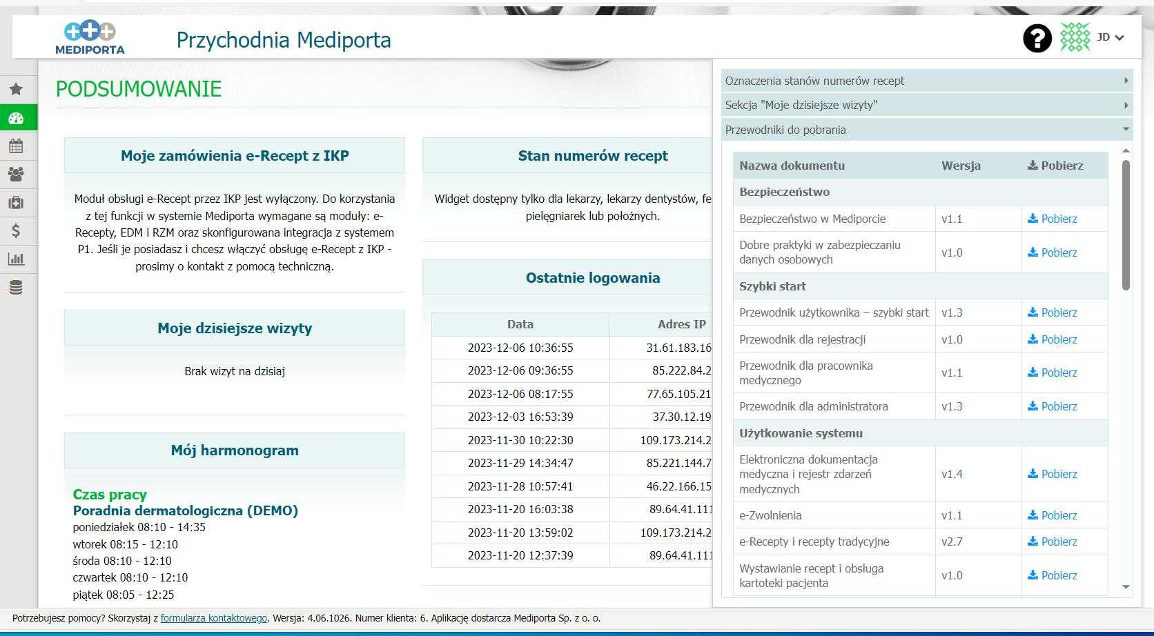 Samodzielna obsługa systemu