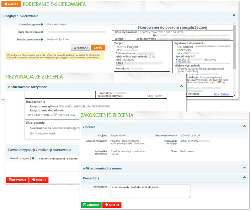 Moduł realizacji e-Skierowań w systemie Mediporta