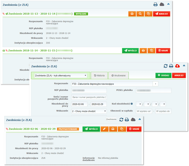 Wystawianie e-Zwolnień (e-ZLA) w systemie Mediporta